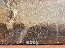 Old painting signed. Saint Augustine. Oil painting on canvas. 18th century style.