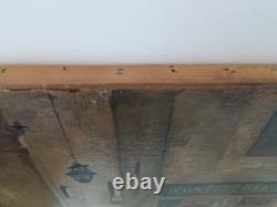 Old painting signed Vayreda 1843-1894 Spanish school