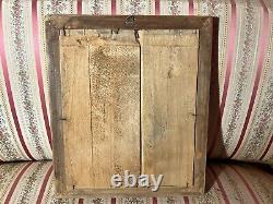 Old painting signed, rural landscape, farm, animals, with its golden frame