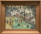 Old Painting Tableau Genre Scene, 20th-century Naïve Painting, Art Brut