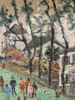 Old painting tableau Genre scene, 20th-century Naïve painting, Art Brut