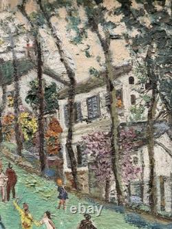 Old painting tableau Genre scene, 20th-century Naïve painting, Art Brut