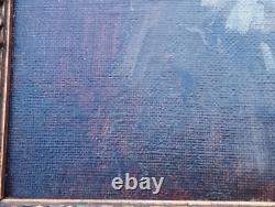 Old painting wolf dog oil painting on canvas wolf dog