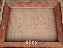 Old painting wolf dog oil painting on canvas wolf dog