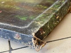 Old religious painting 18th–19th century, Jesus Christ, saint, angel, Virgin, painting
