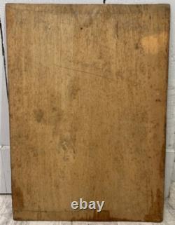 Old signed oil painting, located in Querqueville near Cherbourg, Normandy, France