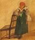 Old Signed Painting. Dated 1866. Child Portrait. Oil Painting On Canvas.