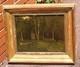 Old Signed Painting. Landscape Under Wood. Oil Painting On Canvas.