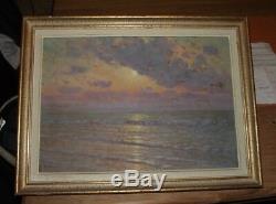 Oldtable Old Oil Marine Landscape Chabanian Sunset On Sea