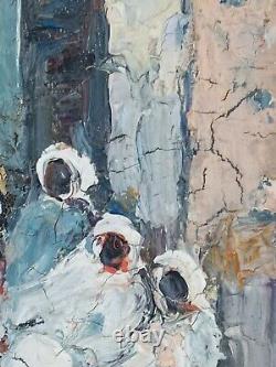 Orientalist Painting, Ancient, Artist Painter C. MANET. Oil on Panel