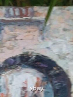 Orientalist Painting, Ancient, Artist Painter C. MANET. Oil on Panel