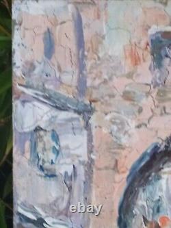Orientalist Painting, Ancient, Artist Painter C. MANET. Oil on Panel