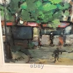 Original oil on isorel framed, signed Acker