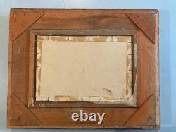 Painting 1930 Oil on cardboard Boat at sea Brittany Painting Art Old Antique 20th century