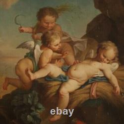 Painting Ancient Angels Oil On Canvas Painting 800 19th Century French Art