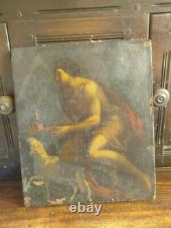 Painting Ancient Religious Oil Painting On Canvas Circa XVII School Poussin