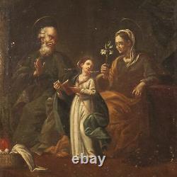 Painting Ancient Religious Painting Oil On Canvas 700 18th Century Sacred Art