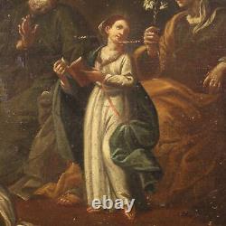Painting Ancient Religious Painting Oil On Canvas 700 18th Century Sacred Art