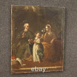 Painting Ancient Religious Painting Oil On Canvas 700 18th Century Sacred Art