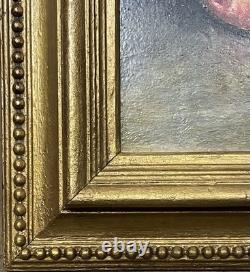 Painting Canvas Frame 19th Century Monog. A. M Still Life with Rare Old Peaches