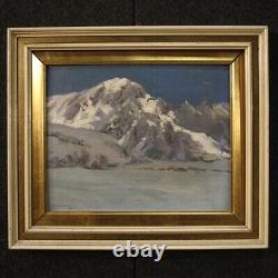 Painting Oil Painting On Canvas Landscape Mountain Style Old Frame Signed 900