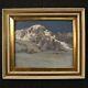 Painting Oil Painting On Canvas Landscape Mountain Style Old Frame Signed 900