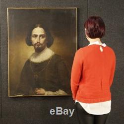 Painting Old Italian Painting Portrait Oil On Canvas Noble Man Frame 800