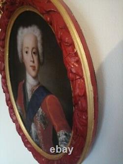 Painting Old Painting Oval Oil On Canvas Frame 700 18th Century