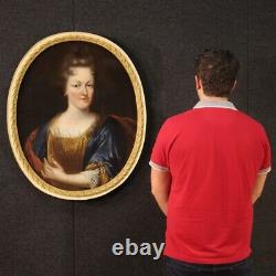 Painting Old Painting Oval Oil On Canvas Frame 700 18th Century