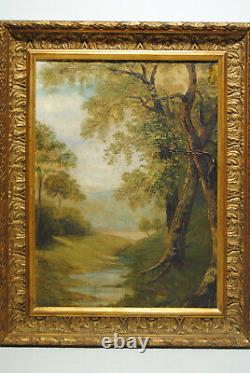 Painting Painting Ancient 19 Century Landscape Country Gout Barbizon Under Wood