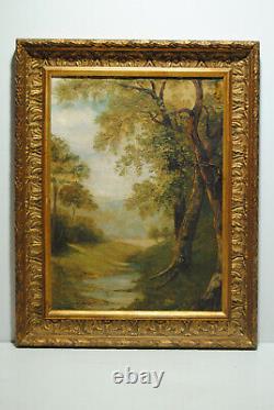 Painting Painting Ancient 19 Century Landscape Country Gout Barbizon Under Wood