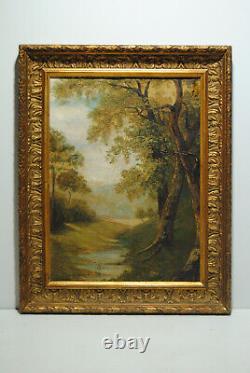 Painting Painting Ancient 19 Century Landscape Country Gout Barbizon Under Wood