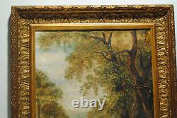 Painting Painting Ancient 19 Century Landscape Country Gout Barbizon Under Wood