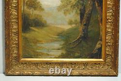 Painting Painting Ancient 19 Century Landscape Country Gout Barbizon Under Wood