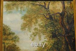 Painting Painting Ancient 19 Century Landscape Country Gout Barbizon Under Wood