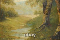 Painting Painting Ancient 19 Century Landscape Country Gout Barbizon Under Wood