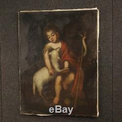 Painting Painting Old Italian Religious Saint John Oil On Canvas Frame 800