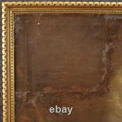 Painting Portrait Old Oil Painting On Canvas French Frame 18th Century