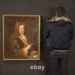 Painting Portrait Old Oil Painting On Canvas French Frame 18th Century