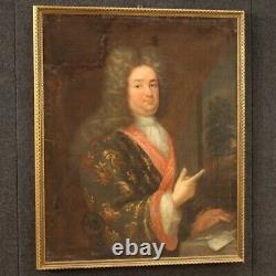 Painting Portrait Old Oil Painting On Canvas French Frame 18th Century