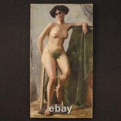 Painting Signed Oil Painting On Canvas Nude Female Impressionist Old Style