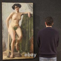 Painting Signed Oil Painting On Canvas Nude Female Impressionist Old Style