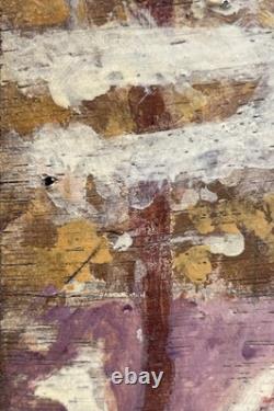 Painting by L. Jacquet, 20th century, Snow Landscape, Expressionism, Rare Antique