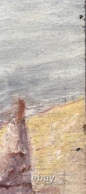 Painting by L. Jacquet, 20th century, Snow Landscape, Expressionism, Rare Antique