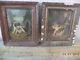 Pair Of Antique 19th Century Paintings: Child With Dog And Child With Cat