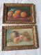 Pair Of Old Still Life Oil Paintings On Panel Signed Reboul