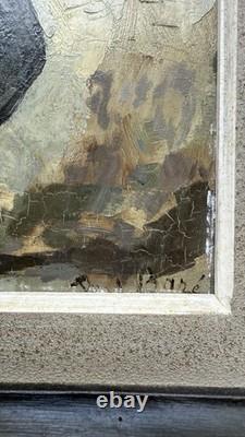 Paul Bazé (1901-1985) Old painting signed Oil on wood Painter Bayonne