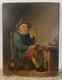 Pipe Smoker, Dutch School, Old Oil On Panel, Trace Of Signature