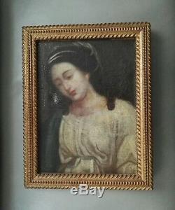 Portrait Of A Woman Oil On Canvas Old Painting Painting 17 18th Century