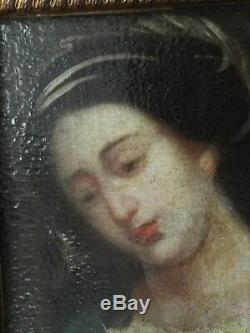 Portrait Of A Woman Oil On Canvas Old Painting Painting 17 18th Century